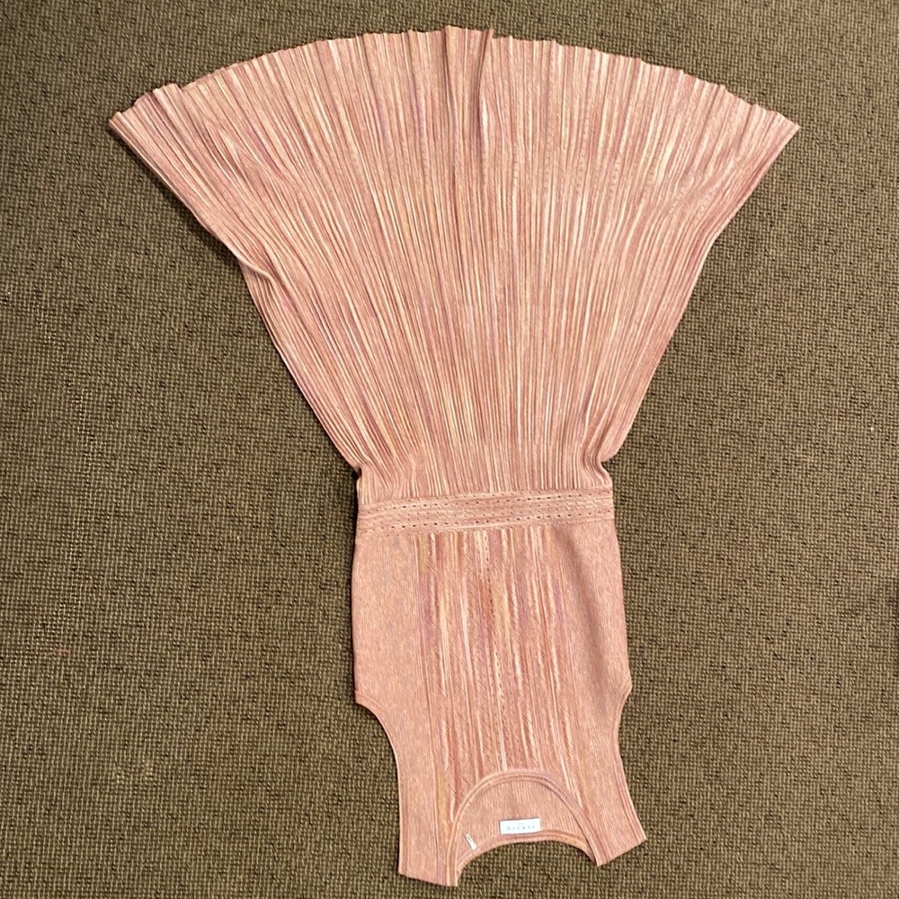 Sandro glittery pink dress. Sleeveless and knee length.